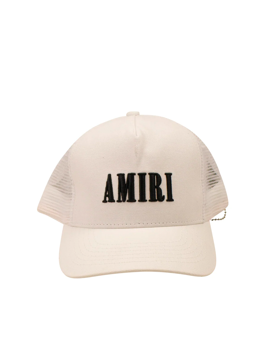 Amiri Paint Drip Core Logo Trucker Hat white
